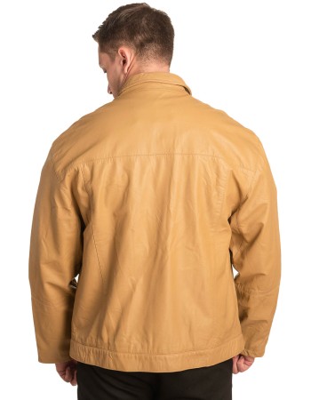  Γνήσιο Ανδρικό Δερμάτινο Μπουφάν - A92