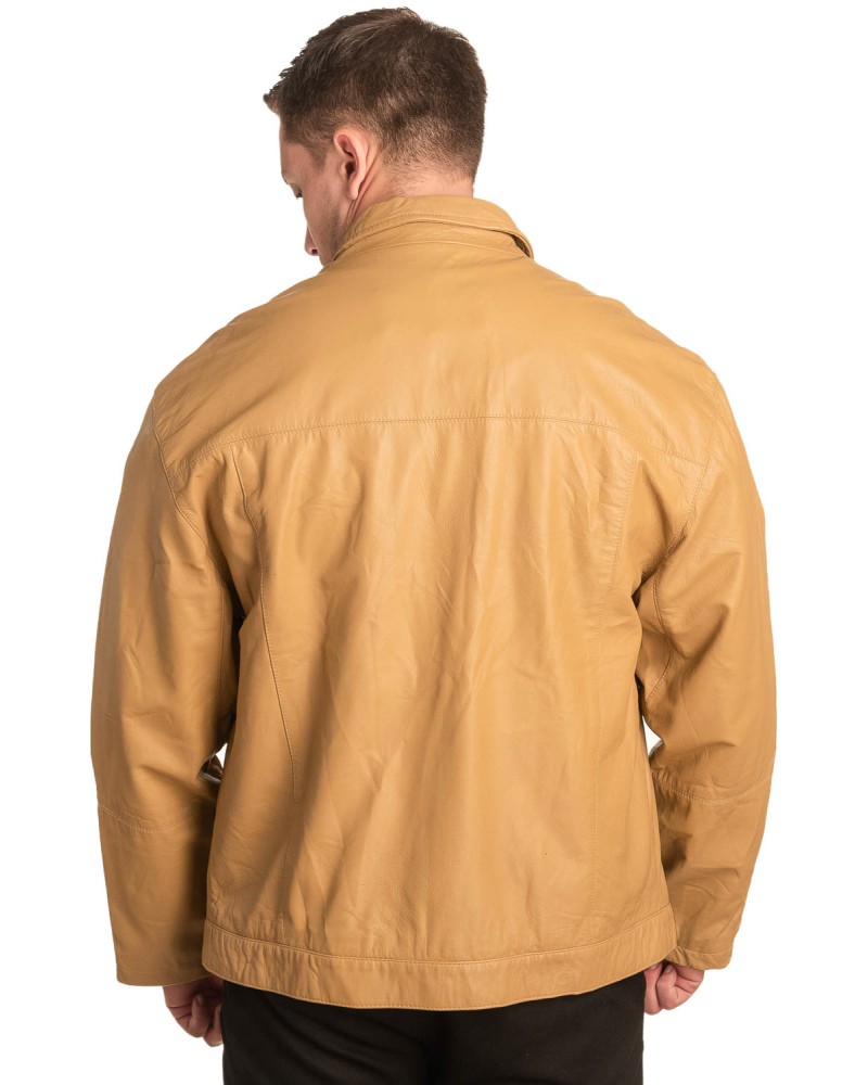  Γνήσιο Ανδρικό Δερμάτινο Μπουφάν - A92