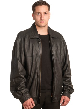  Γνήσιο Ανδρικό Δερμάτινο Μπουφάν - A96