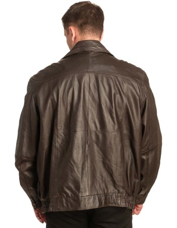  Γνήσιο Ανδρικό Δερμάτινο Μπουφάν - A97