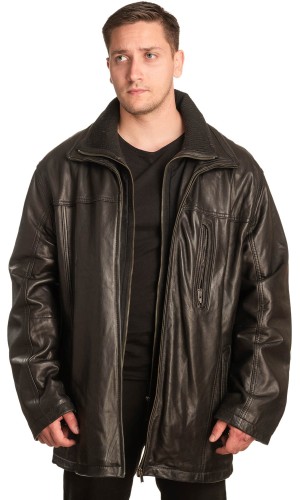  Γνήσιο Ανδρικό Δερμάτινο Μπουφάν - A99