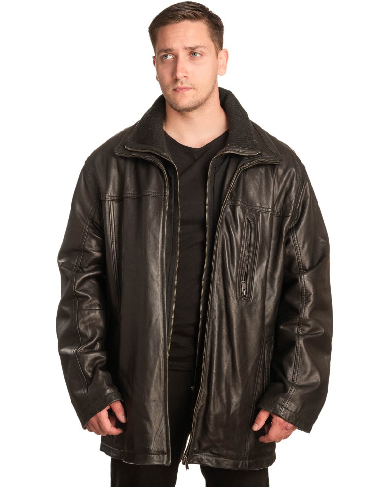  Γνήσιο Ανδρικό Δερμάτινο Μπουφάν - A99