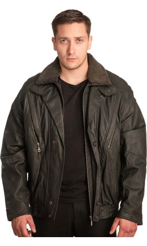 Γνήσιο Ανδρικό Δερμάτινο Μπουφάν - A104