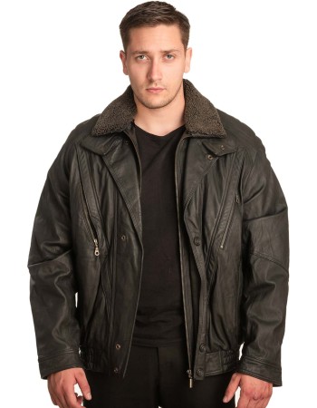 Γνήσιο Ανδρικό Δερμάτινο Μπουφάν - A104