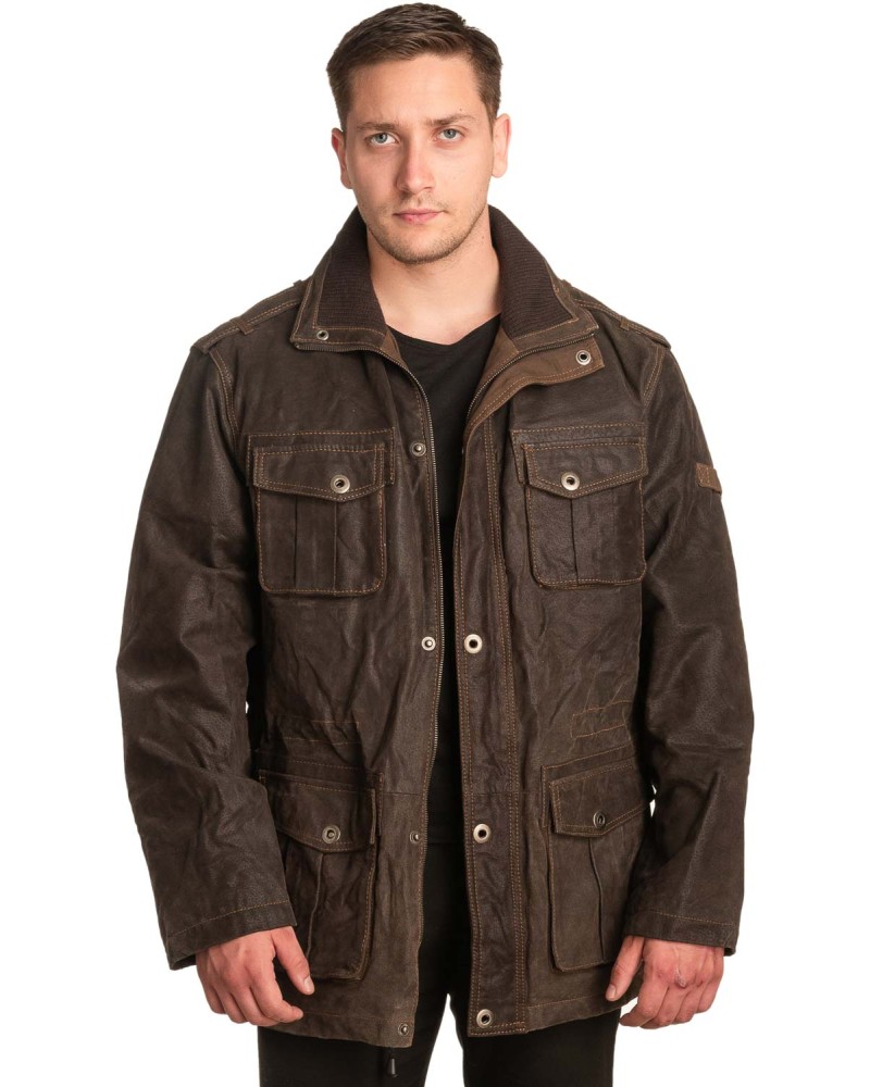 Γνήσιο Ανδρικό Δερμάτινο Μπουφάν - A115