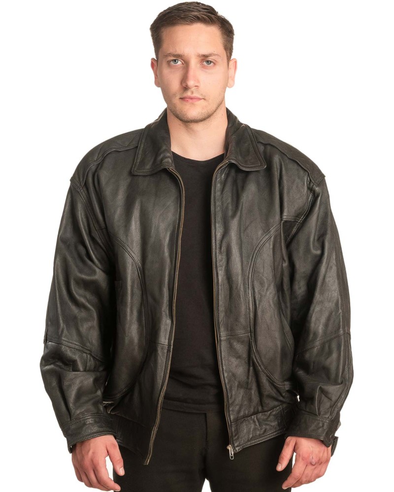 Γνήσιο Ανδρικό Δερμάτινο Μπουφάν - A116