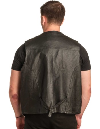 Γνήσιο Ανδρικό Δερμάτινο Γιλέκο - A118