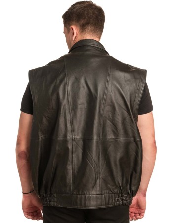 Γνήσιο Ανδρικό Δερμάτινο Γιλέκο - A119