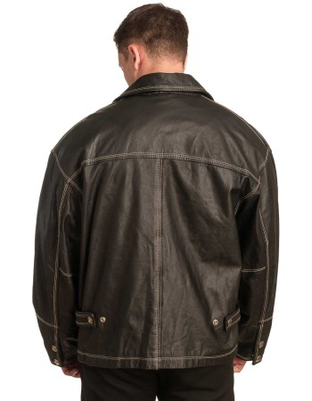Γνήσιο Ανδρικό Δερμάτινο Μπουφάν - A120