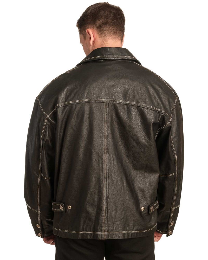 Γνήσιο Ανδρικό Δερμάτινο Μπουφάν - A120