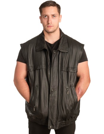 Γνήσιο Ανδρικό Δερμάτινο Γιλέκο - A121