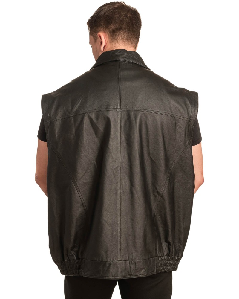 Γνήσιο Ανδρικό Δερμάτινο Γιλέκο - A121