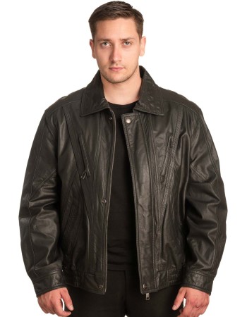 Γνήσιο Ανδρικό Δερμάτινο Μπουφάν - A122