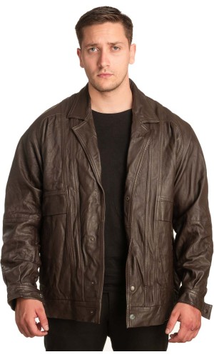 Γνήσιο Ανδρικό Δερμάτινο Μπουφάν - A124