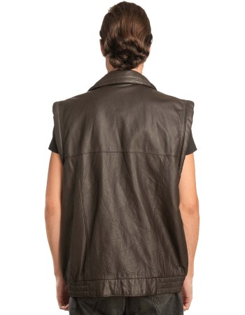 Γνήσιο Ανδρικό Δερμάτινο Γιλέκο - A127