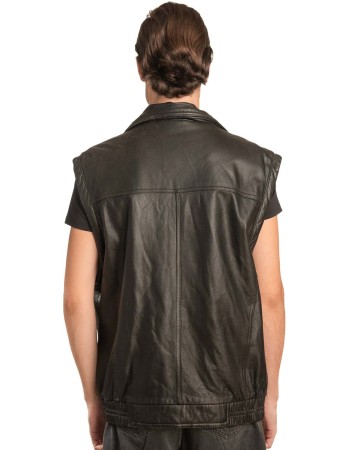 Γνήσιο Ανδρικό Δερμάτινο Γιλέκο - A130