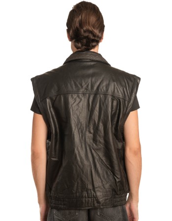 Γνήσιο Ανδρικό Δερμάτινο Γιλέκο - A137