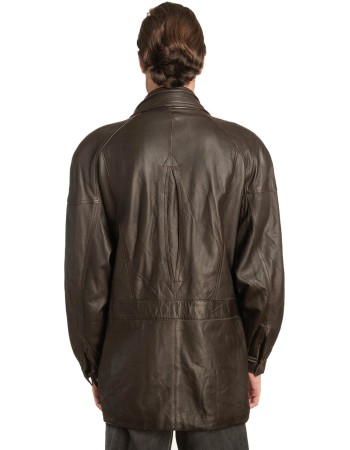  Γνήσιο Ανδρικό Δερμάτινο Μπουφάν - A139