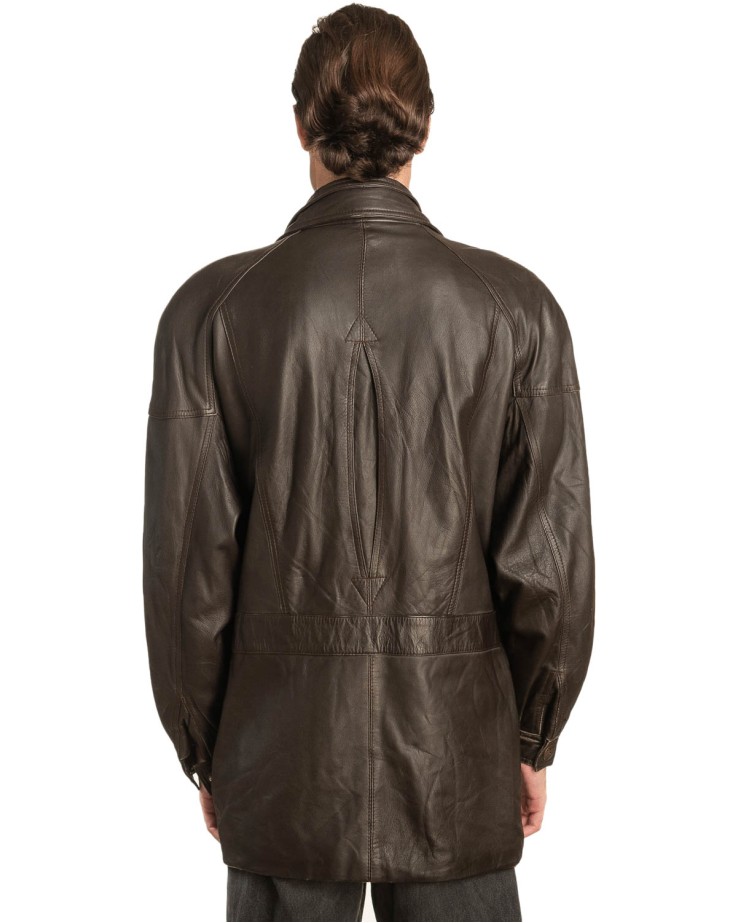  Γνήσιο Ανδρικό Δερμάτινο Μπουφάν - A139