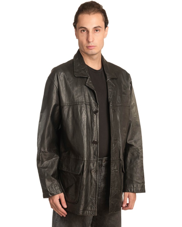 Γνήσιο Ανδρικό Δερμάτινο Σακάκι - Α140