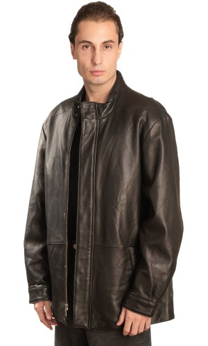  Γνήσιο Ανδρικό Δερμάτινο Μπουφάν - A141