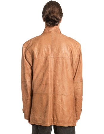  Γνήσιο Ανδρικό Δερμάτινο Μπουφάν - A143