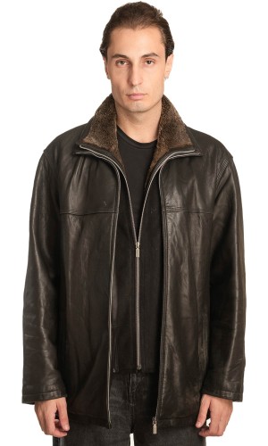  Γνήσιο Ανδρικό Δερμάτινο Μπουφάν - A147