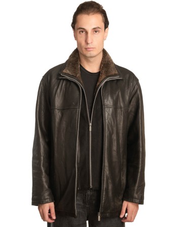  Γνήσιο Ανδρικό Δερμάτινο Μπουφάν - A147