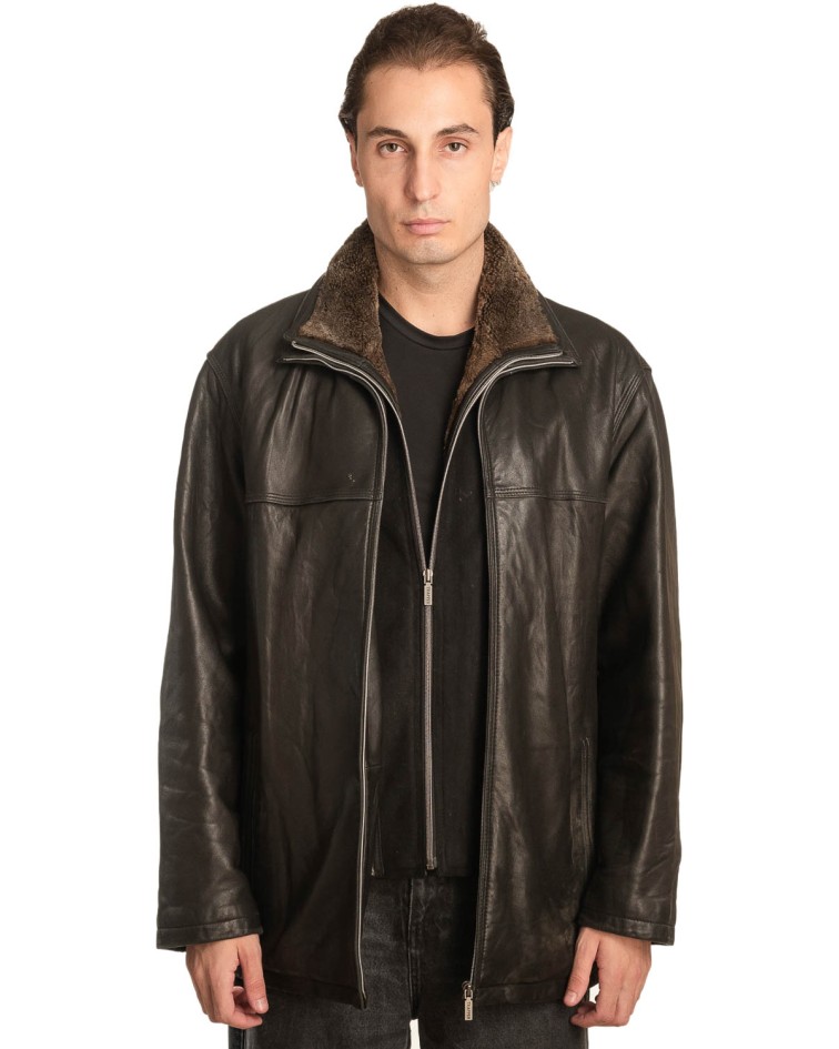  Γνήσιο Ανδρικό Δερμάτινο Μπουφάν - A147