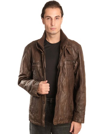  Γνήσιο Ανδρικό Δερμάτινο Μπουφάν - A149