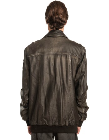  Γνήσιο Ανδρικό Δερμάτινο Μπουφάν - A150