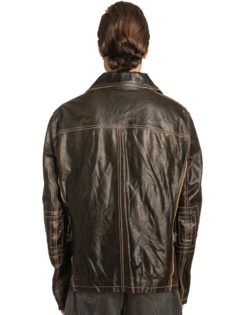 Γνήσιο Ανδρικό Δερμάτινο Μπουφάν - A151