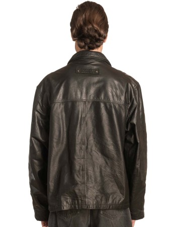  Γνήσιο Ανδρικό Δερμάτινο Μπουφάν - A155