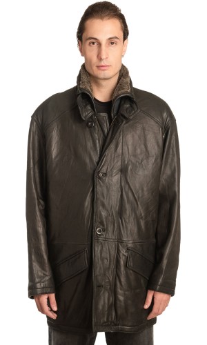  Γνήσιο Ανδρικό Δερμάτινο Μπουφάν - A164