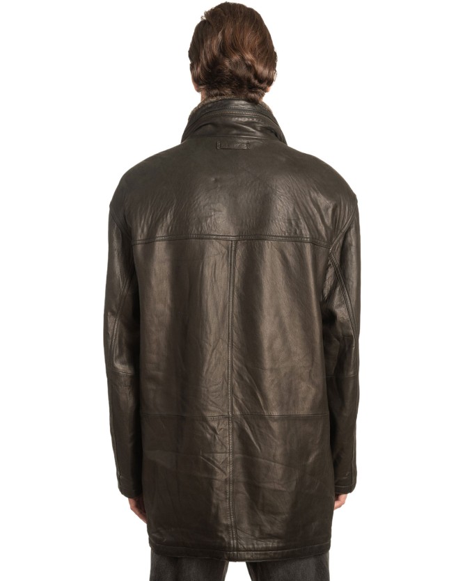  Γνήσιο Ανδρικό Δερμάτινο Μπουφάν - A164