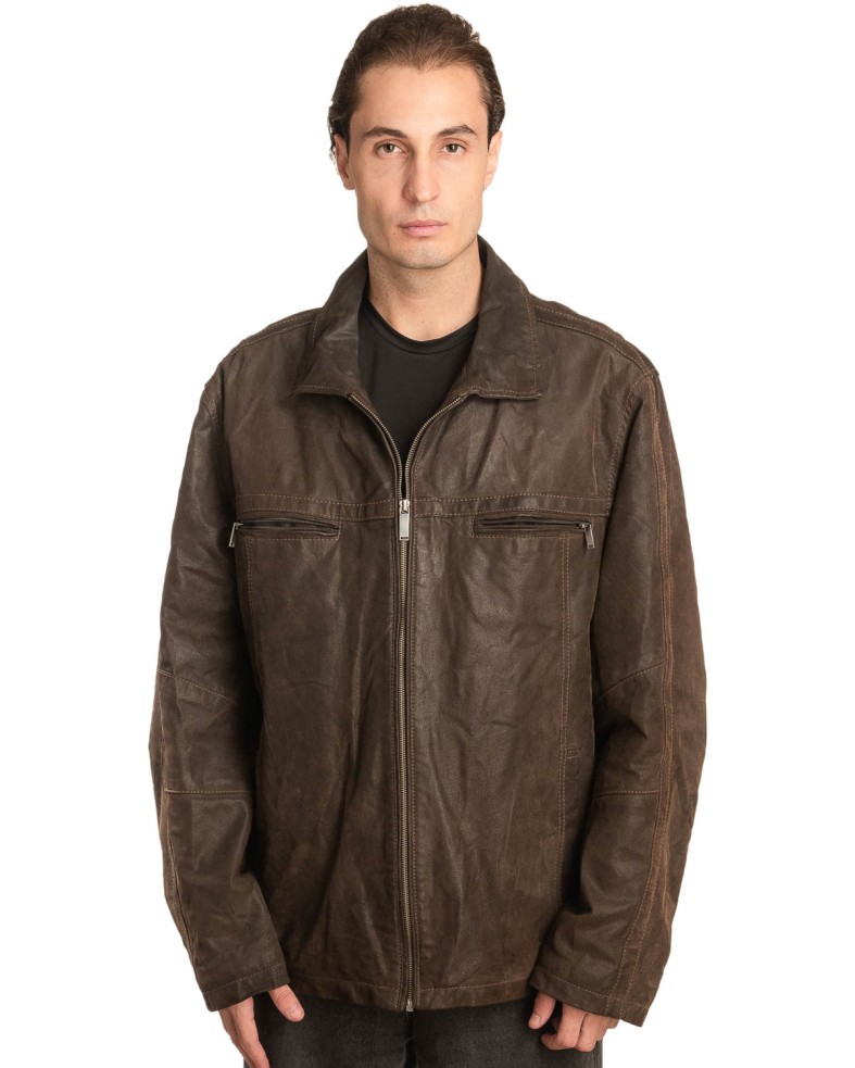 Γνήσιο Ανδρικό Δερμάτινο Μπουφάν - A165