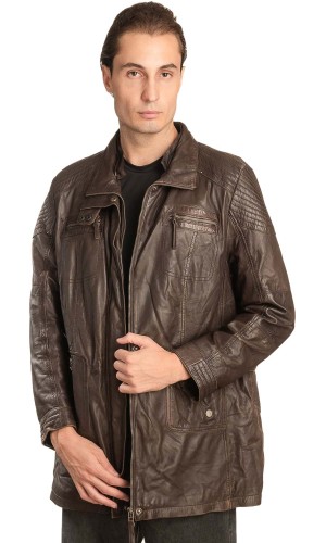  Γνήσιο Ανδρικό Δερμάτινο Μπουφάν - A168