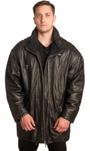  Γνήσιο Ανδρικό Δερμάτινο Μπουφάν - A173