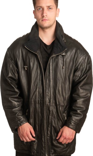  Γνήσιο Ανδρικό Δερμάτινο Μπουφάν - A173