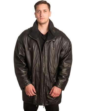  Γνήσιο Ανδρικό Δερμάτινο Μπουφάν - A173