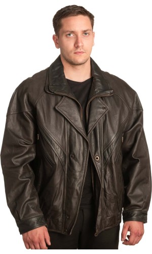 Γνήσιο Ανδρικό Δερμάτινο Μπουφάν - A177