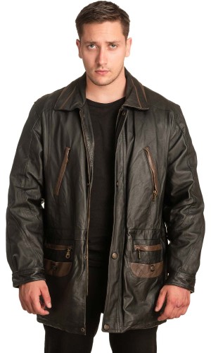 Γνήσιο Ανδρικό Δερμάτινο Μπουφάν - A182
