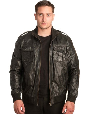 Γνήσιο Ανδρικό Δερμάτινο Μπουφάν - A183