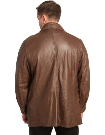  Γνήσιο Ανδρικό Δερμάτινο Μπουφάν - A194