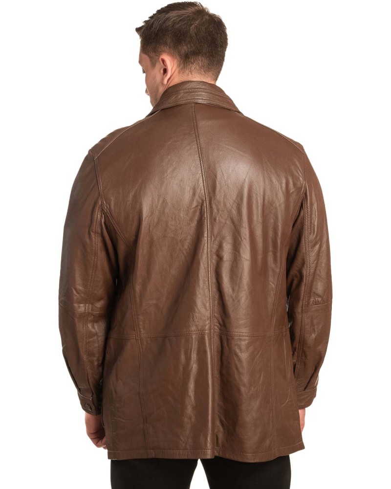  Γνήσιο Ανδρικό Δερμάτινο Μπουφάν - A194