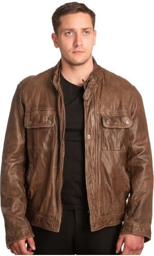 Γνήσιο Ανδρικό Δερμάτινο Μπουφάν - A206