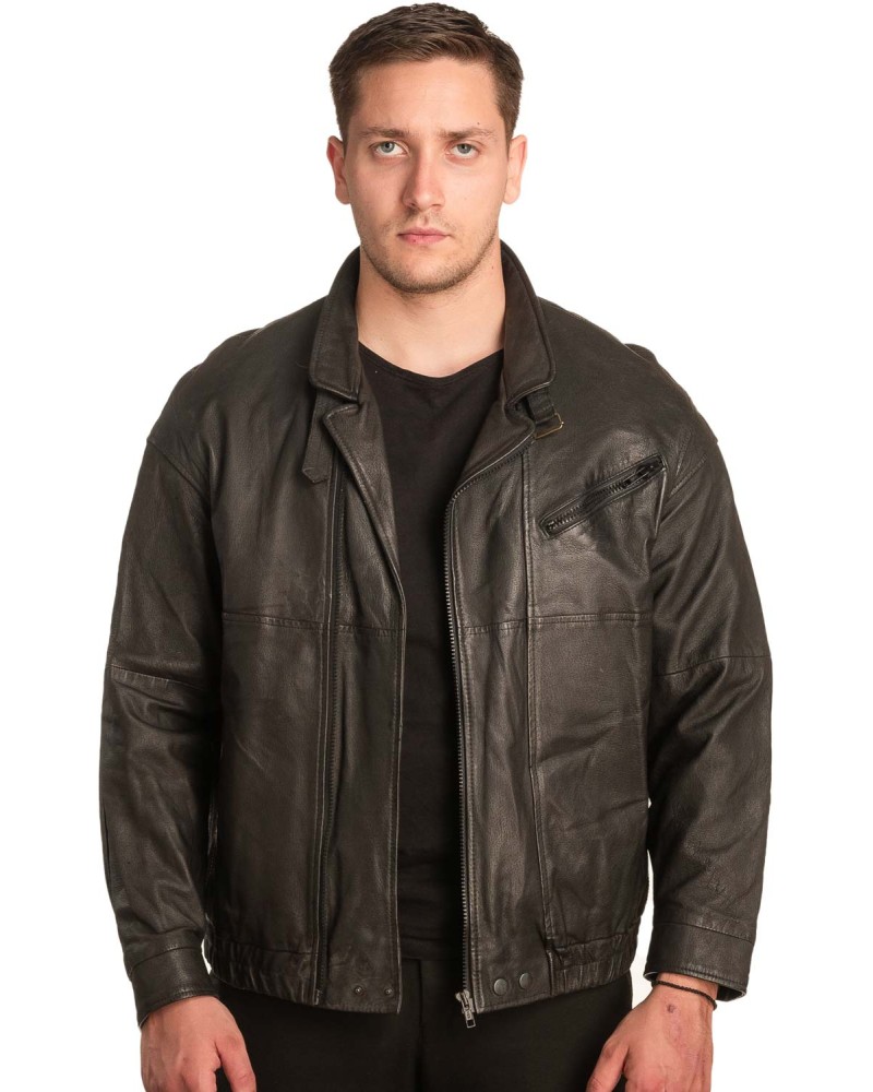 Γνήσιο Ανδρικό Δερμάτινο Μπουφάν - A211
