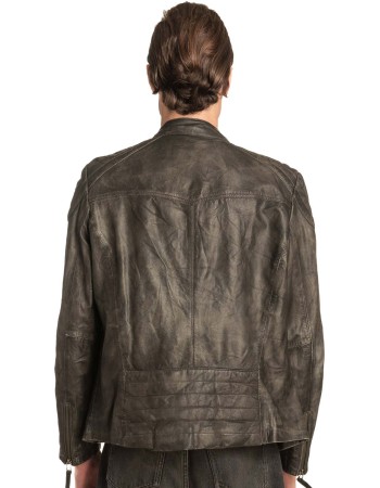  Γνήσιο Ανδρικό Δερμάτινο Μπουφάν - A217