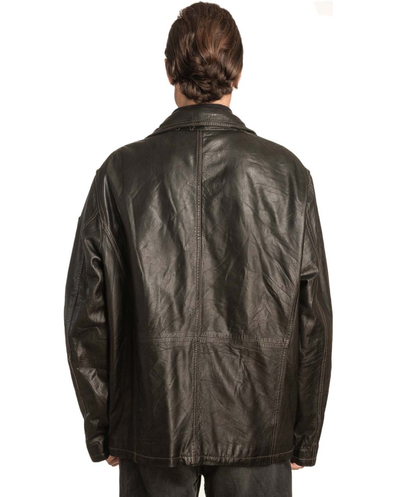  Γνήσιο Ανδρικό Δερμάτινο Μπουφάν - A219