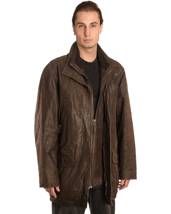 Γνήσιο Ανδρικό Δερμάτινο Μπουφάν - A224